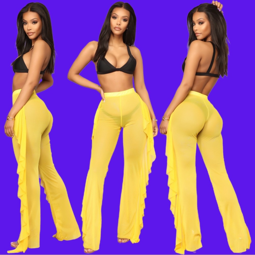 Sunshine Sister Cover Up Pants - Yellow